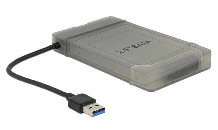 62742-1 DELOCK αντάπτορας USB σε SATA 62742 με θήκη για 2.5" HDD/SSD, 6Gbps - Image 1
