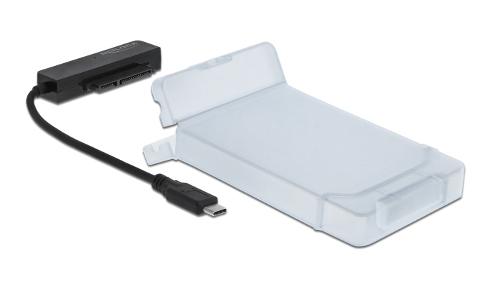 64084 DELOCK αντάπτορας USB-C σε SATA 64084 με θήκη για 2.5" HDD/SSD, 6Gbps - Image 1