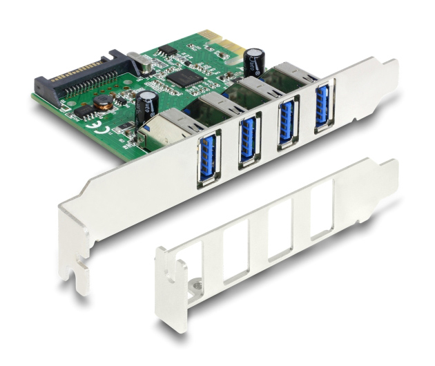 89360 DELOCK κάρτα επέκτασης PCI Express x1 σε 4x USB 89360, 5 Gbps - Image 1