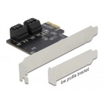 DELOCK κάρτα επέκτασης PCIe σε 4x SATA 90010, 6Gb/s, Low Profile - Image 2