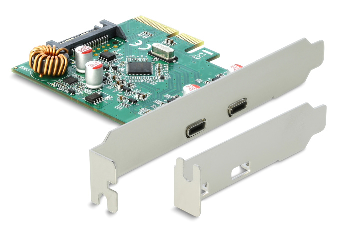 90397 DELOCK κάρτα επέκτασης PCI Express x4 σε 2x USB-C 90397, 10 Gbps - Image 1