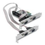 DELOCK κάρτα επέκτασης PCIe σε 4x RS-232 90410, 115.2Kbps