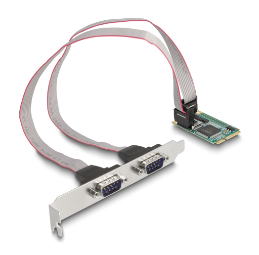 95273 DELOCK κάρτα επέκτασης mini PCIe σε 2x RS-232 95273 - Image 1