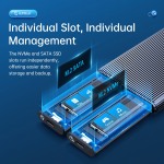 ORICO θήκη για 2x M.2 NVME SSD AM2C3-2N, 10Gbps, tool free, γκρι - Image 2