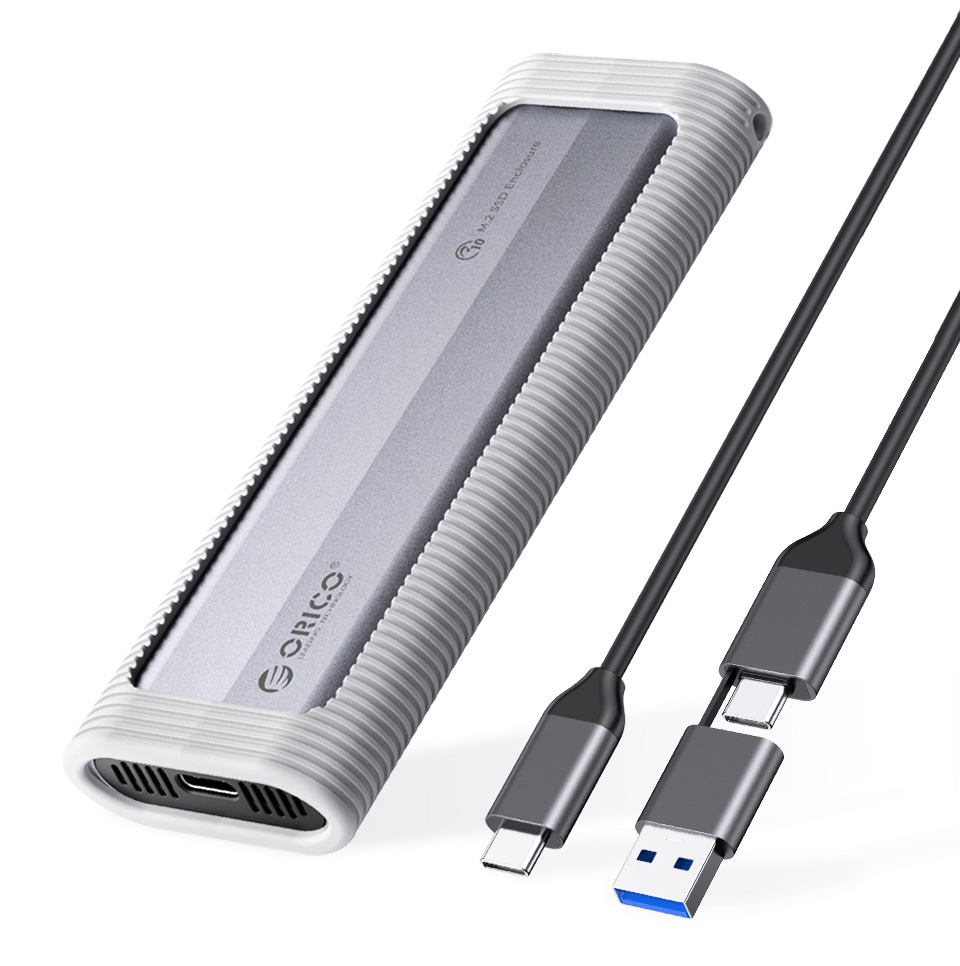 AXM2S-G2-V1-GY-BP ORICO θήκη για M.2 NVME/NGFF SSD AXM2S-G2, 10Gbps, tool free, γκρι - Image 1