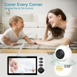 HELLOBABY ενδοεπικοινωνία μωρού HB6084L με κάμερα & οθόνη 5.5", 720p, PTZ