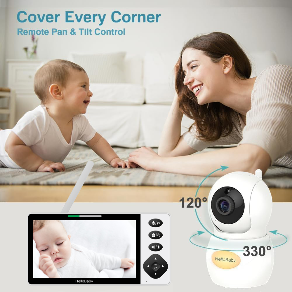 HB6084L-1 HELLOBABY ενδοεπικοινωνία μωρού HB6084L με κάμερα & οθόνη 5.5", 720p, PTZ - Image 1