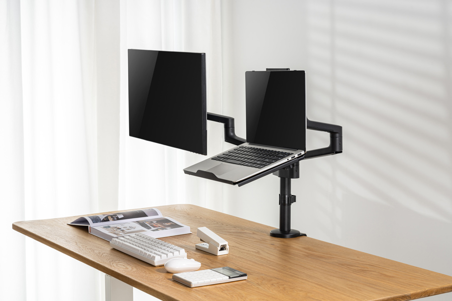NBH-7-1 BRATECK βάση laptop NBH-7 για βάση οθονών VESA, έως 17", μαύρη - Image 1