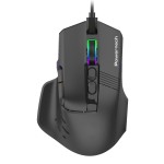 POWERTECH ενσύρματο gaming ποντίκι PT-1274, RGB φως, οπτικό, 12000DPI, μαύρο
