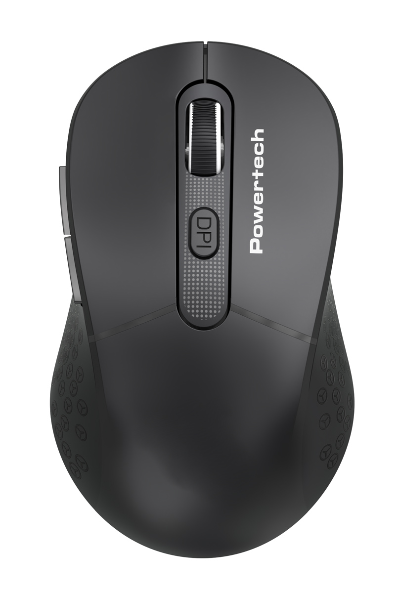 PT-1466 POWERTECH ασύρματο ποντίκι PT-1466, USB δέκτης, έως 1600DPI, μαύρο - Image 1