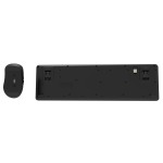 POWERTECH set ασύρματο ποντίκι & πληκτρολόγιο PT-1540, 2.4GHz & Bluetooth, αθόρυβο, μαύρο