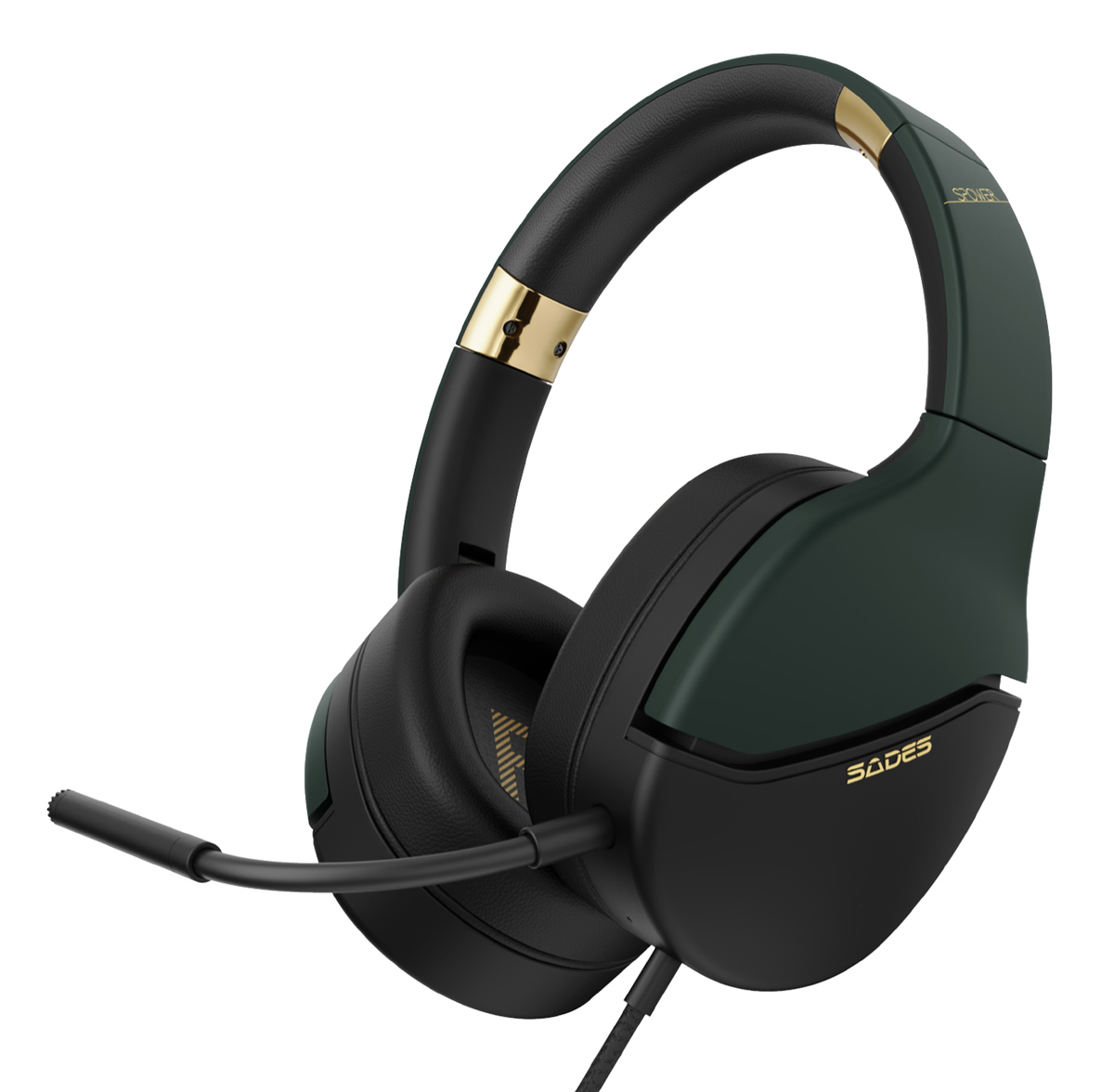 SA-725-BK SADES gaming headset SPOWER, 3.5mm σύνδεση, 40mm, multi-platform, μαύρο/πράσινο - Image 1
