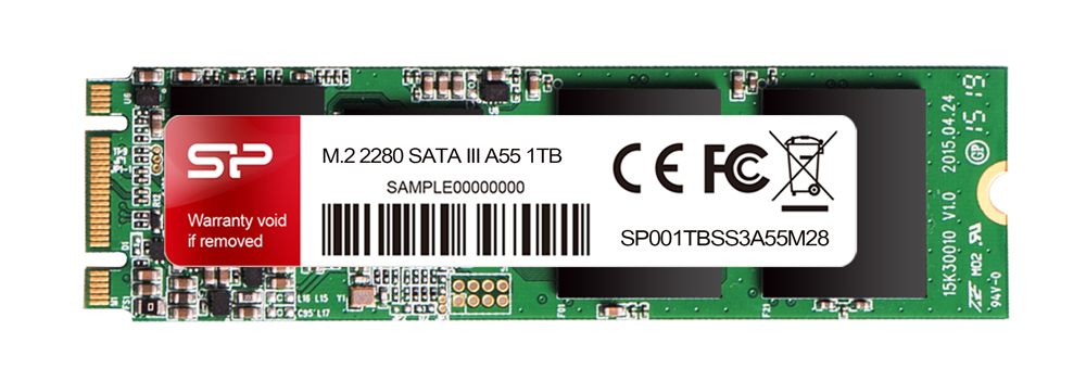 SP001TBSS3A55M28 SILICON POWER SSD A55, 1TB, M.2 2280, SATA III, 560-530MB/s - Image 1