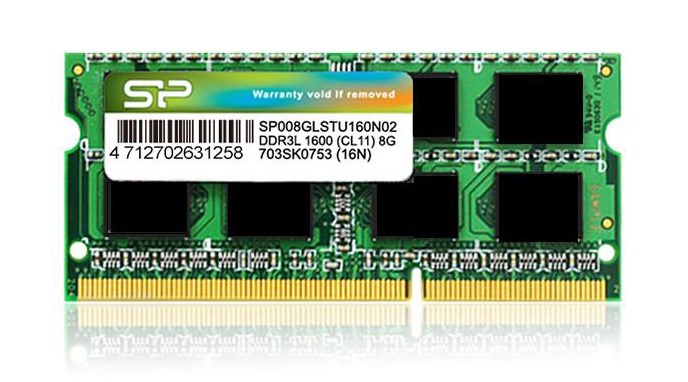 SP008GLSTU160N02 SILICON POWER Μνήμη 8GB DDR3L SODimm, PC3L 12800, 1600MHz, CL11, 1.35v - Image 1