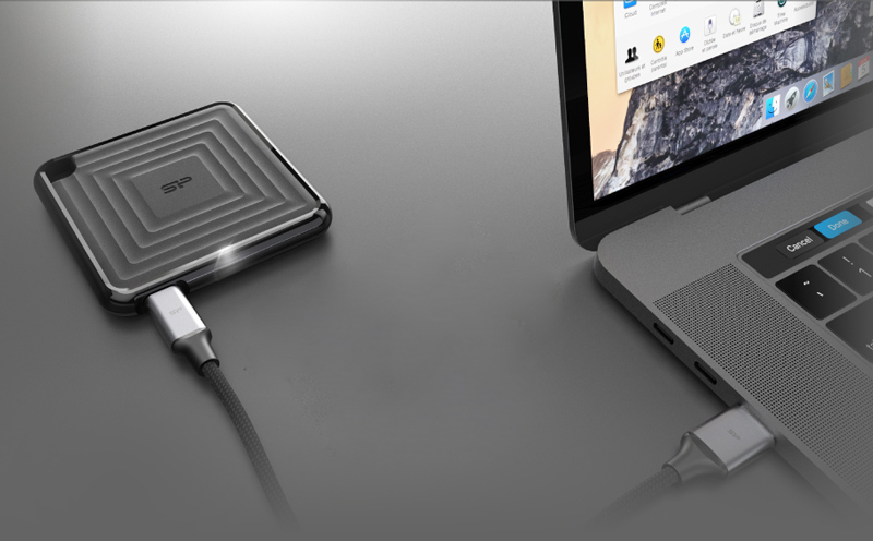 SP020TBPSDPC60CK-3 SILICON POWER εξωτερικός SSD PC60, 2TB, USB 3.2, 540-500MB/s, μαύρος - Image 1