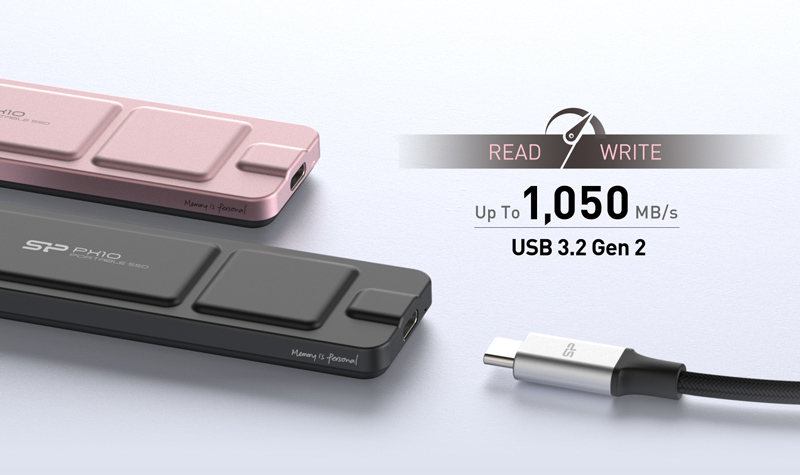 SP020TBPSDPX10CK-1 SILICON POWER εξωτερικός SSD PX10, 2TB, USB 3.2, 1050-1050MB/s, μαύρος - Image 1