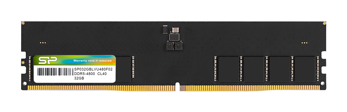 SP032GBLVU480F02 SILICON POWER μνήμη DDR5 UDIMM SP032GBLVU480F02, 32GB, 4800MHz, CL40 - Image 1