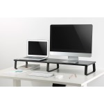 BRATECK επιτραπέζια βάση για 2x οθόνες/laptop STB-112, 13-32", έως 20kg, μαύρη - Image 2