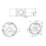 UNIARCH βάση κάμερας TR-JB03-G-IN, μεταλλική, λευκή - Image 2