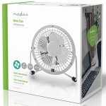 Nedis Metal Mini Fan Ανεμιστηράκι USB Λευκό - Image 7