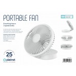 Platinet Ανεμιστήρας Φορητός Επαναφορτιζόμενος Battery Desk Fan 2x1200mAh - Image 4