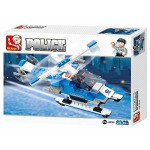 SLUBAN POLICE HELICOPTER BUILDING BRICKS KIT M38-B0185