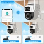6MP Dual Lens PTZ WiFi IP Camera ICSEE App - Image 2