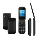 POWERTECH κινητό τηλέφωνο Milly Flip V2, 2.4", dual SIM, πλήκτρο SOS, μαύρο - Image 3