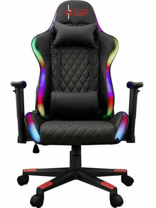 fixedratio_20211007112434_lamtech_gaming_karekla_gaming_mayri Lamtech LGP022179 Gaming Chair RGB Μαύρη - Image 1