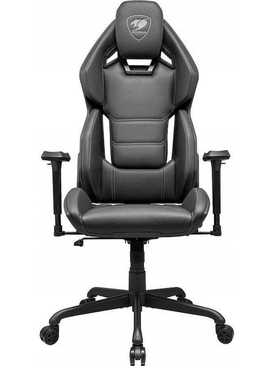 fixedratio_20240528132558_cougar_hotrod_black_karekla_gaming_dermatinis_me_rythmizomena_mpratsa_mayri Cougar Hotrod Black Καρέκλα Gaming Δερματίνης με Ρυθμιζόμενα Μπράτσα Μαύρη - Image 1