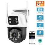 6MP Dual Lens PTZ WiFi IP Camera ICSEE App