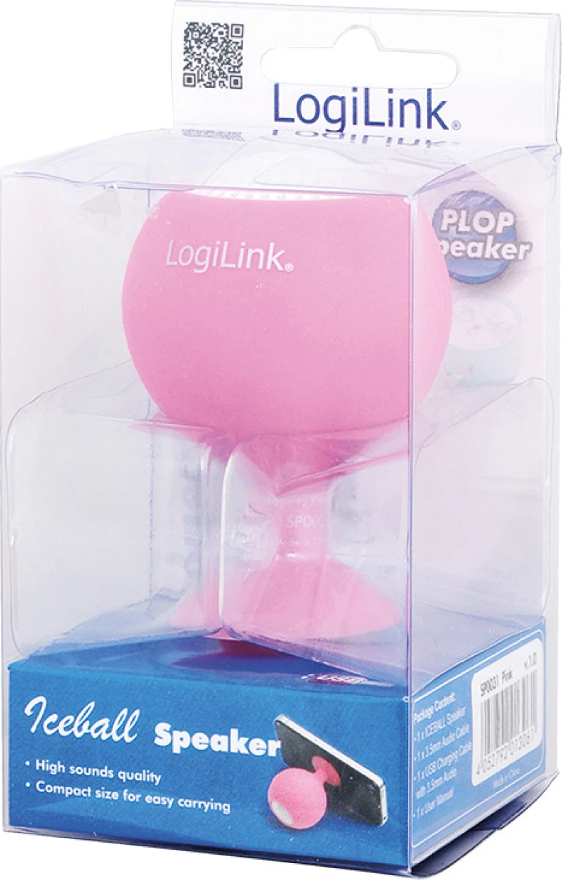 logilink_iceball_forito_hkhio_15w_me_3_wres_leitoyrghias_pinkspan_classsku_primary_pnkodikos_sp0031span-huge (2) LogiLink Iceball Φορητό Ηχείο 1.5W με 3 ώρες Λειτουργίας Pink - Image 1