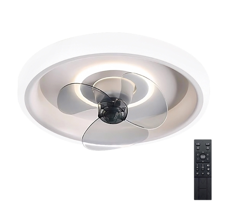 20230622162234_powertech_anemistiras_orofis_50cm_me_fos_kai_tilecheiristirio_leykos POWERTECH ανεμιστήρας οροφής με LED φως, 80W - Image 1