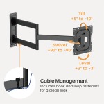BRATECK επιτοίχια βάση τηλεόρασης LPA95-223L, 23-43", έως 50kg, full motion - Image 2